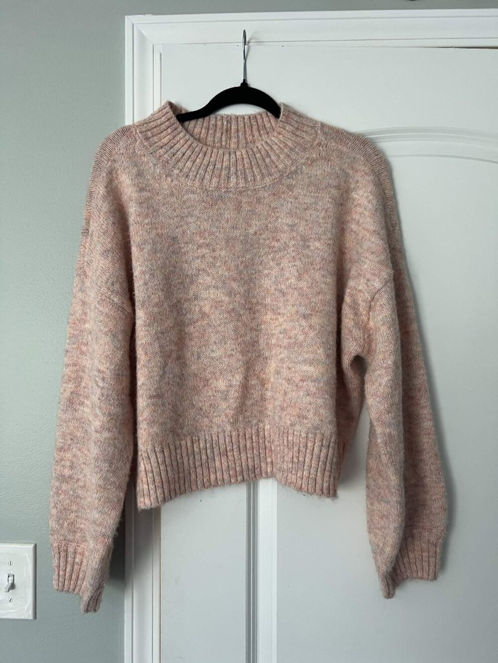 NWOT American Eagle Pink Snow Stopper Mock Neck Sweater - Large